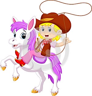 Cute Cowgirl cartoon