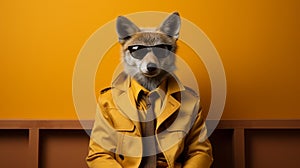 Cute Coyote: Extreme Minimalist Photography Inspired By Wes Anderson