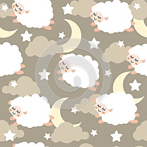 cute creative kiddy design with hand-drawn shapes for textile, wrapping, wallpaper and apparel. Dreaming concept