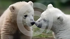 Cute and cuddly baby animals playing with each other created with Generative AI