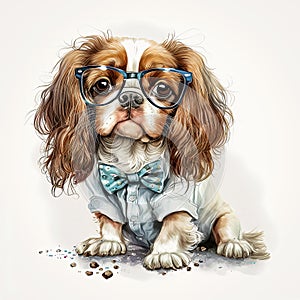 Cute and Cuddly Cavalier King Charles Spaniel Puppy Photos - Perfect for Pet-Themed Projects AI Generated