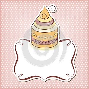 Cute cupcake frame