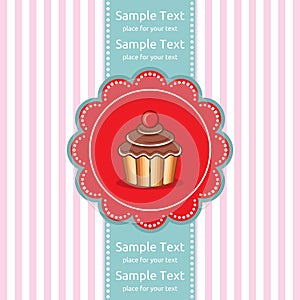 Cute cupcake gift card