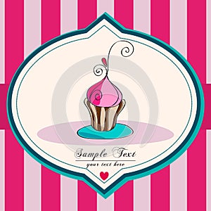 Cute cupcake illustration