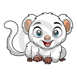 Cute cuscus cartoon on white background