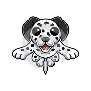 Cute dalmatian dog cartoon jumping