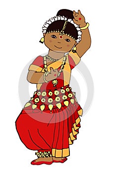 Cute dancing Indian girl