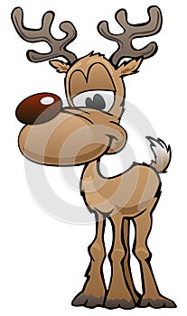Cute Deer Cartoon Character Illustration photo