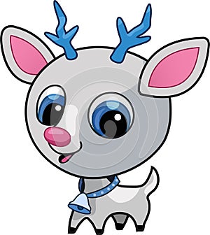 Cute deer Rudolf illustration
