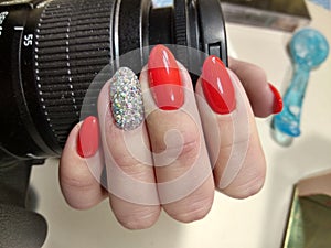 Cute design of manicure gel