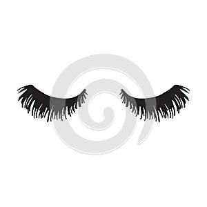 Cute Design Silhouette Eyelashes Closed Female Eyes