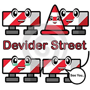 Cute Devider Street Vector Illustion