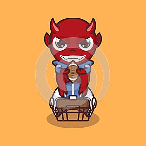 cute devil american football