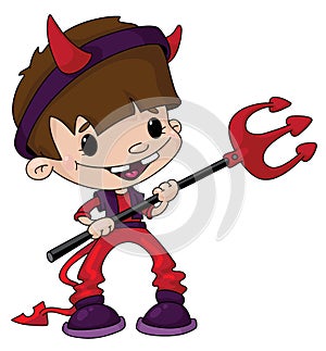 Cute devil boy