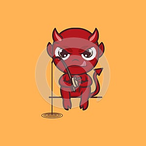 cute devil fishing