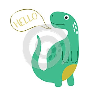 Cute dino illustration