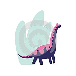 Cute Dinosaur. Brachiosaur. For kids poster