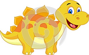 Cute dinosaur cartoon photo