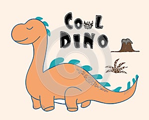 Cute dinosaur print . childish vector illustration for kids t shirt, clothes