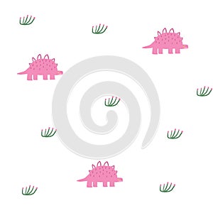 Cute dinosaur theme seamless pattern