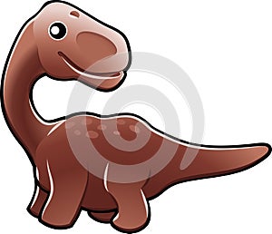 Cute diplodocus dinosaur illus