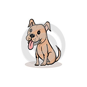 A Cute Dog Cartoon with smile