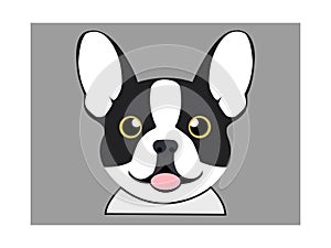 cute dog vector design in illustrator .