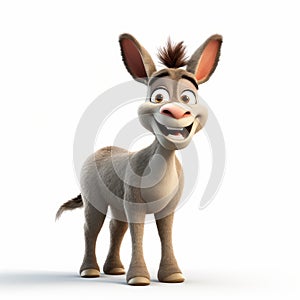 Cute Donkey 3d Character With Witty Cartoons - Firmin Baes Style photo