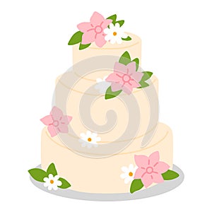 cute doodle wedding cake