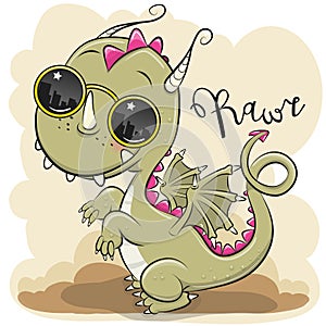 Cute Dragon with sun glasses