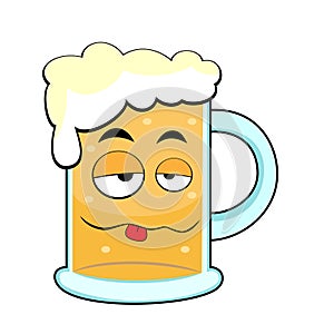 Cute drunk beer mug