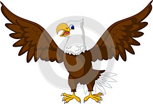 Cute Eagle cartoon posing