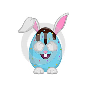 Cute easter bunny egg