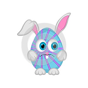 Cute easter bunny egg