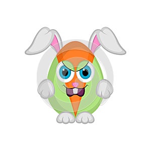 Cute easter bunny egg