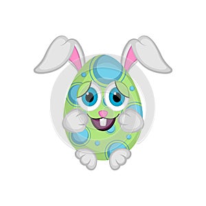 Cute easter bunny egg