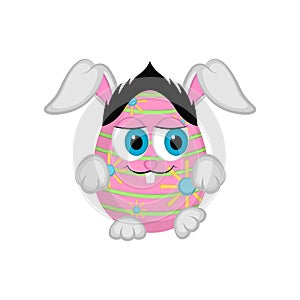Cute easter bunny egg