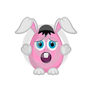 Cute easter bunny egg