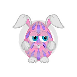 Cute easter bunny egg