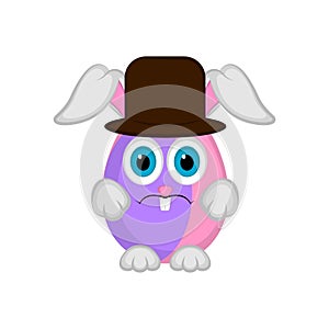 Cute easter bunny egg