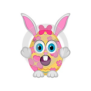 Cute easter bunny egg