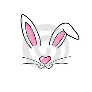 Cute easter bunny vector illustration