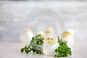 Cute Easter Deviled Egg Chicks