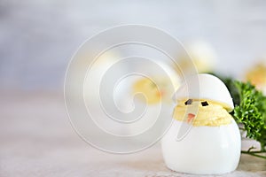 Cute Easter Deviled Egg Chicks