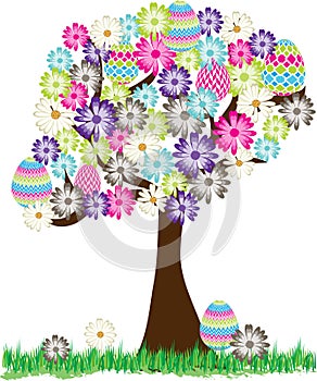 Cute Easter Egg Daisy Tree