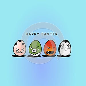 Cute easter eggs vector illustration design.