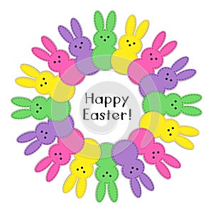 Cute Easter frame with lovely bunnies for your decoration