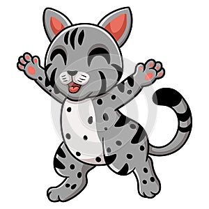 Cute egyptian mau cat cartoon