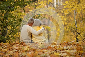 Cute elderly couple