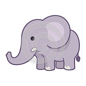 Cute elephant cartoon. Suitable for use in children\'s book designs